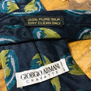 Giorgio Armani Cravatte Blue Pattern Mens Tie